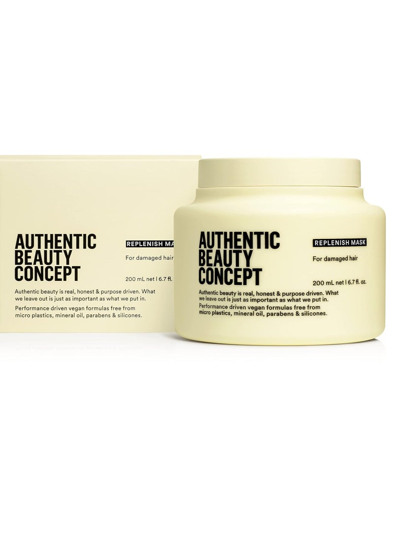 Authentic Beauty Concept Replenish Mask | Damaged Hair | Strengthens Hair Fiber | Vegan & Cruelty-free | Silicone-free