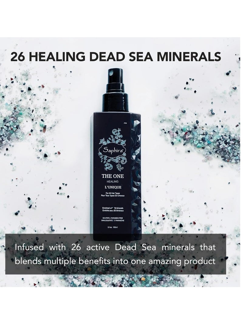 Saphira Leave On Hair Mask for All Hair Types - Detangles and Controls Frizz, Heat and Color Protectant, Sulfate-Free, Paraben-Free