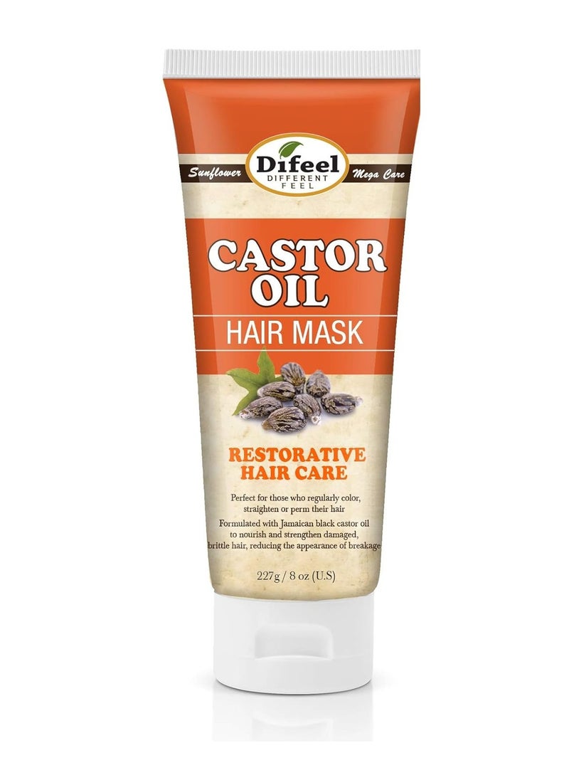 Difeel Castor Oil Hair Mask 8 oz. - Damage Repair Masque, Castor Oil Hair Repair