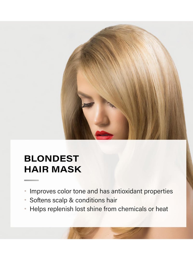 PETER COPPOLA Blondest Purple Hair Mask - Intensive Repairing Hair Mask With Keratin And Ceramides To Strengthen And Repair Over-processed Hair - Removes Brassy Yellow Tones In Blonde Hair (8 OZ)