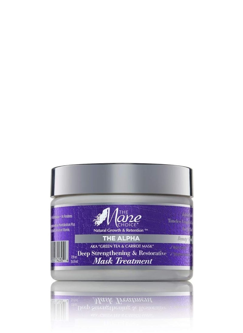 THE MANE CHOICE Green Tea & Carrot Deep Strengthening & Restorative Mask Treatment(8 Ounces / 230 Milliliters) - Hair Mask Infused With Vitamins, Nutrients & Biotin for Stronger Hair