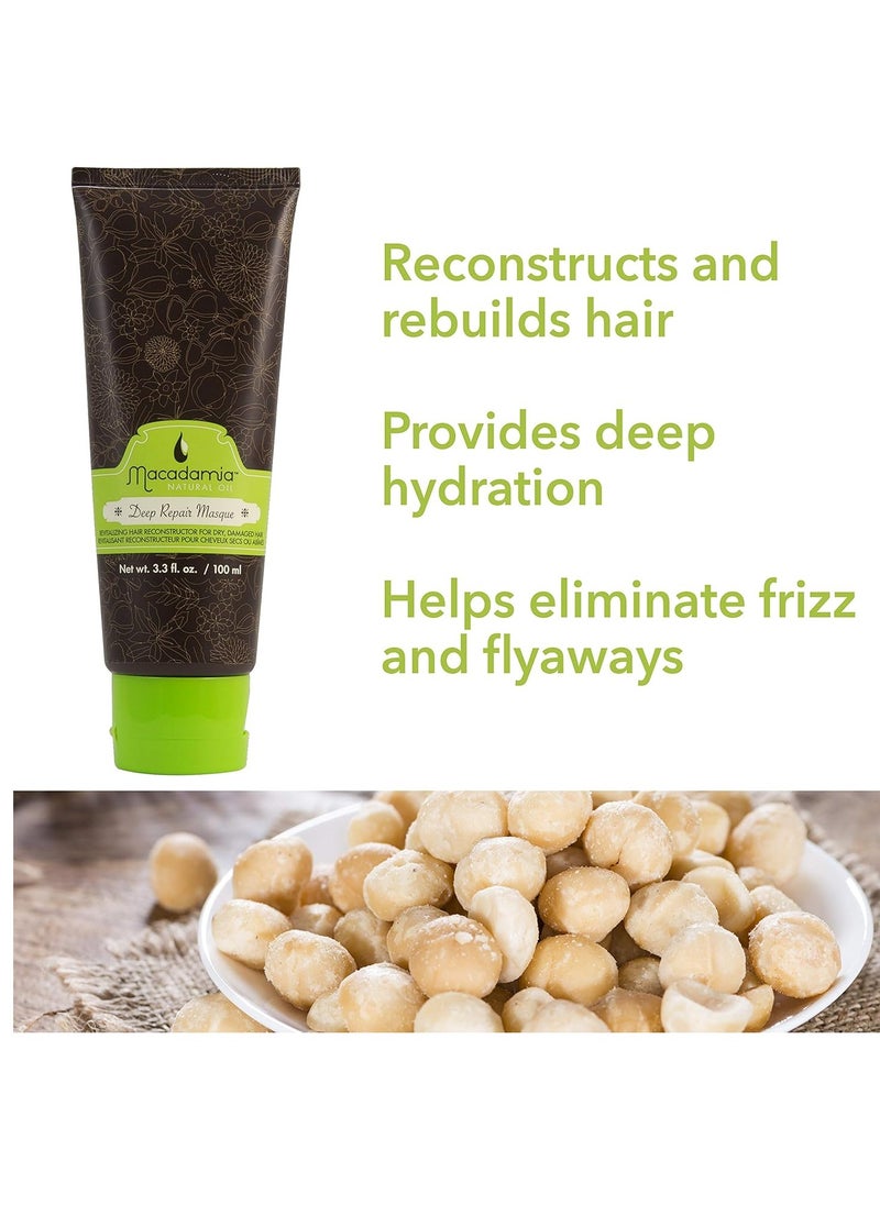 Macadamia Oil Natural Oil Deep Repair Masque for Unisex - 3.3 oz Masque