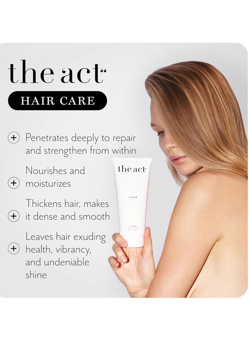 Extra Nourishing Hair Mask with Argan Oil, Coconut Oil, Hyaluronic Acid - Intense Hydration, Repair for All Hair Types - Ideal for Curly and Damaged Hair - 6.8 Fl oz