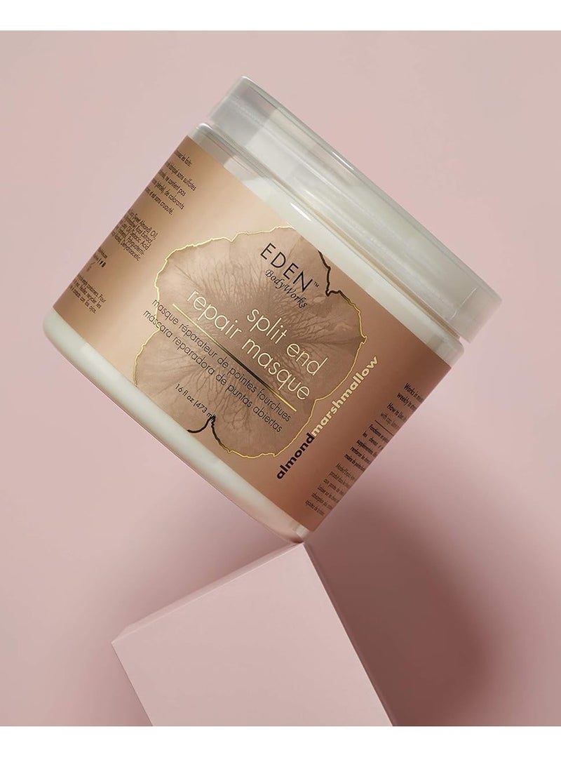 EDEN BodyWorks Almond Marshmallow Split End Repair Masque | 16 oz | Detangle, Strengthen, & Soften Hair