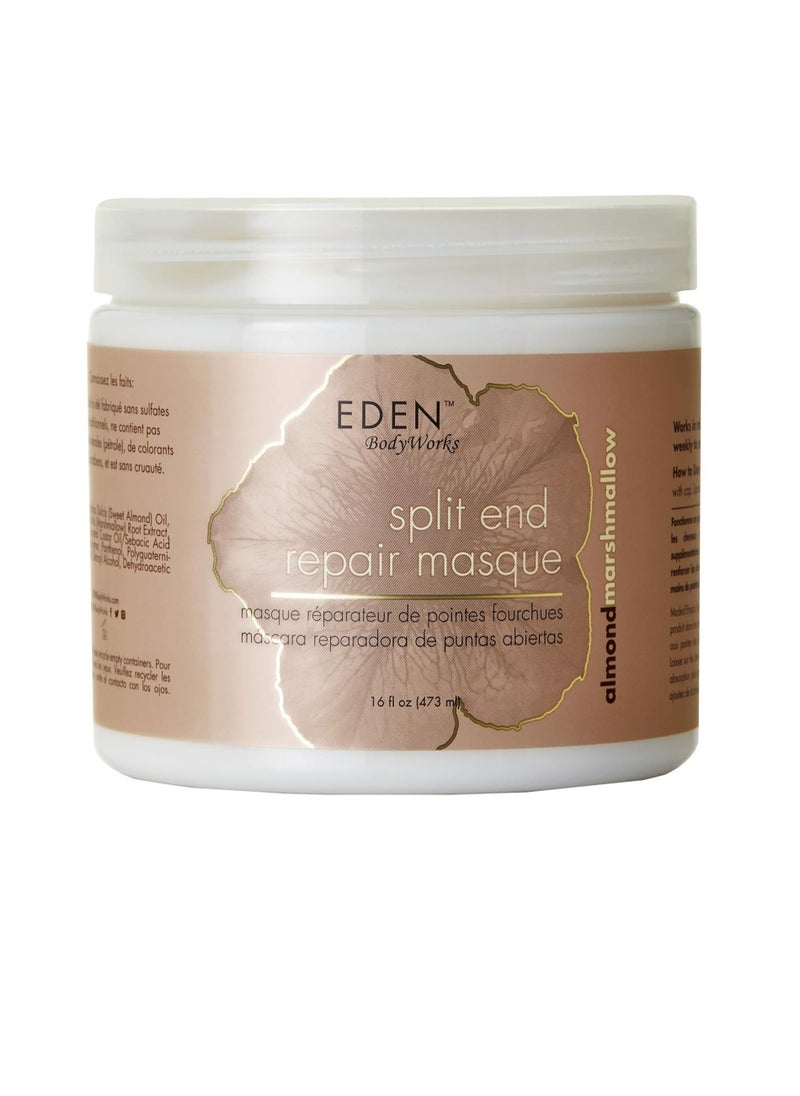EDEN BodyWorks Almond Marshmallow Split End Repair Masque | 16 oz | Detangle, Strengthen, & Soften Hair
