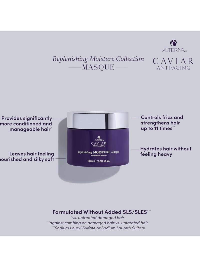 CAVIAR Anti-Aging Replenishing Moisture Hair Masque | Replenishes Dry, Coarse, Damaged Hair | Sulfate Free