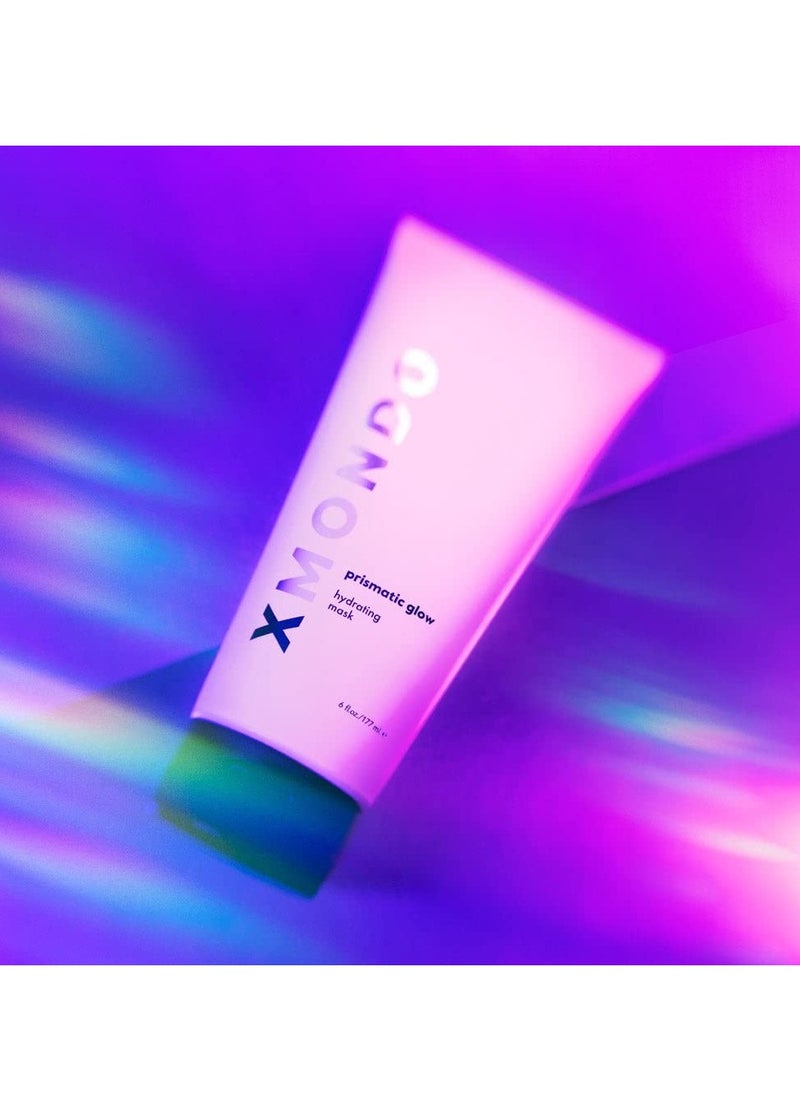 XMONDO Hair Prismatic Glow Hydrating Mask - Vegan Formula with Argan and Baobab Oil + Pro-Vitamin B5 for Super Hydration and Deep Penetrating Moisture for Silky Smooth Glowing Hair, 6 Fl Oz 1-Pack