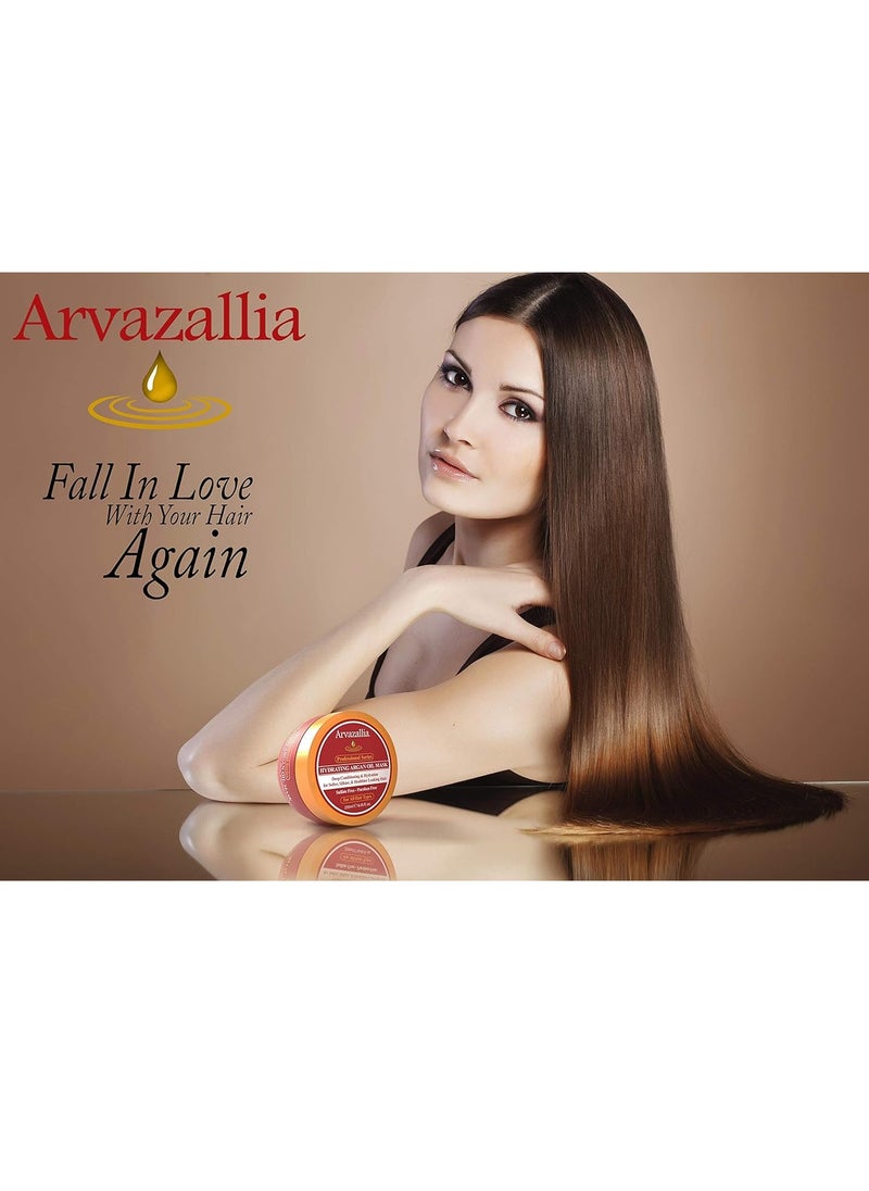 Arvazallia Hydrating Argan Oil and Fortifying Protein Hair Treatment Bundle - Revitalizing Combo for Dry or Damaged Hair