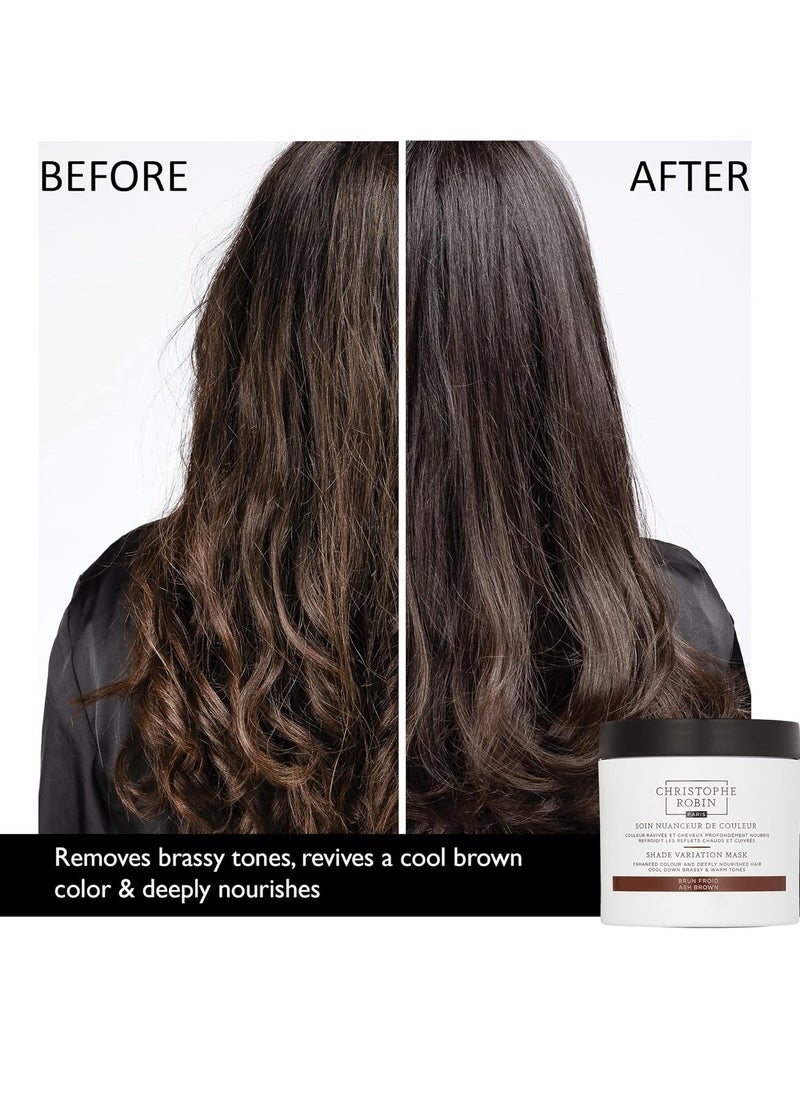Christophe Robin Shade Variation Mask - Nourishing and Color-Enhancing - Ash Brown 250ml