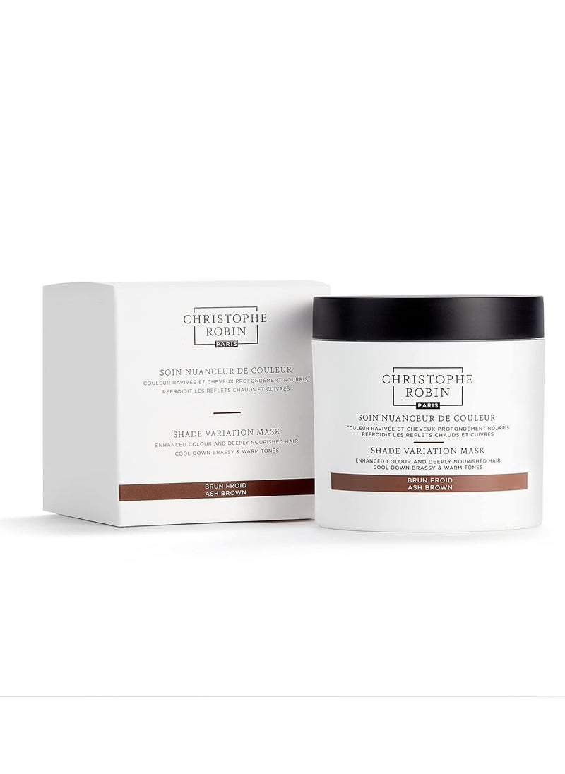 Christophe Robin Shade Variation Mask - Nourishing and Color-Enhancing - Ash Brown 250ml