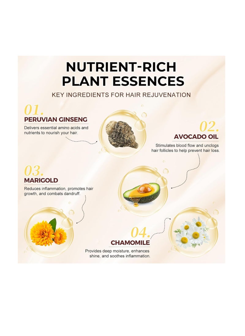Hair Nourishing Repair Hair Mask, Hair Treatment Masks for Growth and Thickness, 220ml 7.4 Fl Oz Deep Moisturizing Hair Care, Enhance Manageability and Flexibility