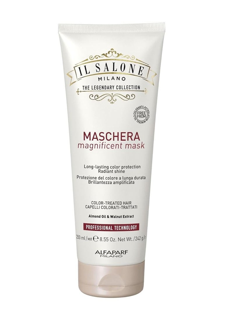 Il Salone Milano Professional Magnificent Mask - Moisturizing Hair Mask for Color Treated Hair - Provides Lasting Color Protection + Shine - Vegan, Salon-Quality Hair Care (8.55 oz / 250 ml)