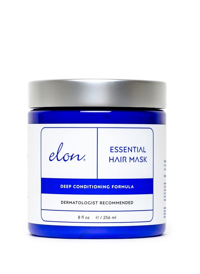Elon Essentials Deep Conditioning Hair Mask – w/Shea Butter, Biotin, Argan & Coconut Oil – Hydrating & Conditioning for Dry Damaged Hair to Restore Shine & Silkiness (8 oz)