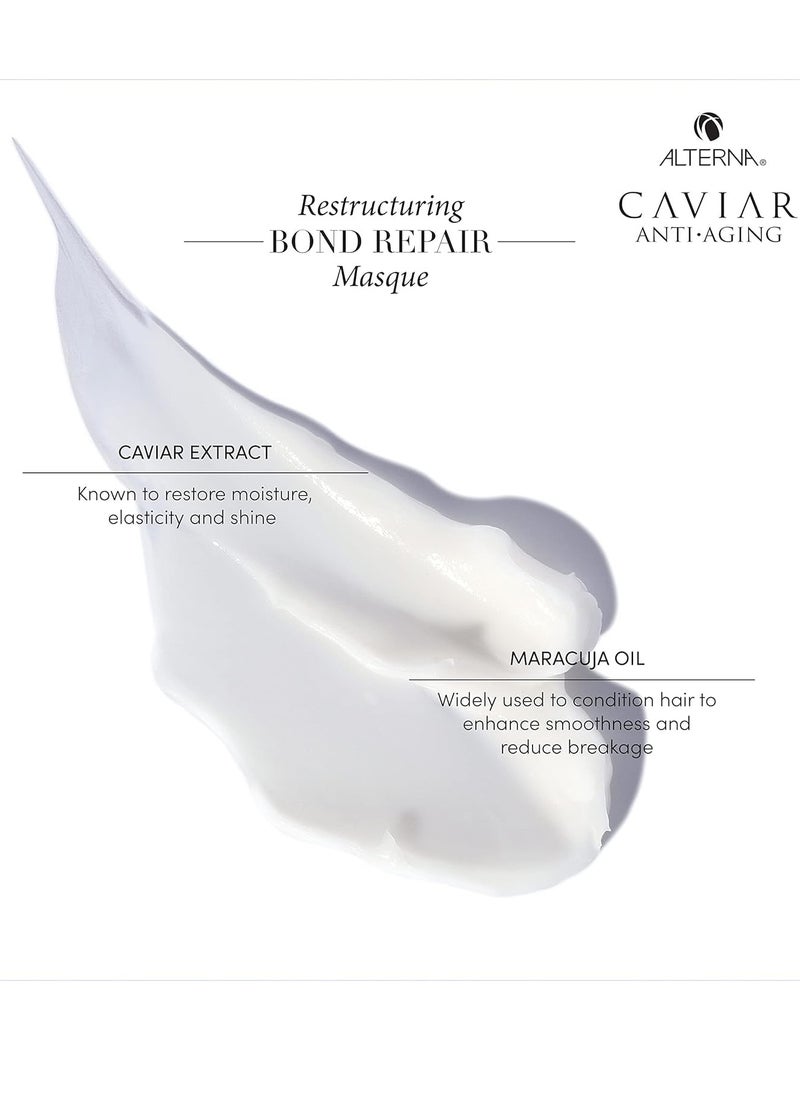 Alterna Caviar Anti-Aging Restructuring Bond Repair Masque, 5.7 Ounce | Strengthens & Protects Damaged Hair , 5.68 Fl Oz (Pack of 1)