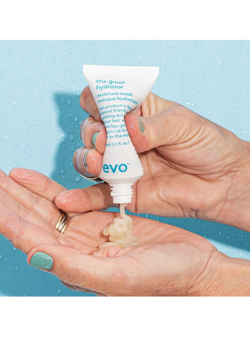evo The Great Hydrator Moisture Hair Mask - Moisturise, Add Softness & Shine, Nourishing & Hydrating Treatment for Dry Hair