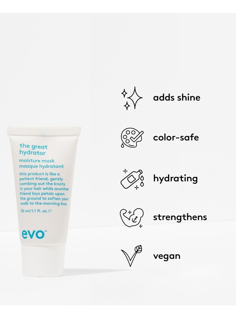 evo The Great Hydrator Moisture Hair Mask - Moisturise, Add Softness & Shine, Nourishing & Hydrating Treatment for Dry Hair