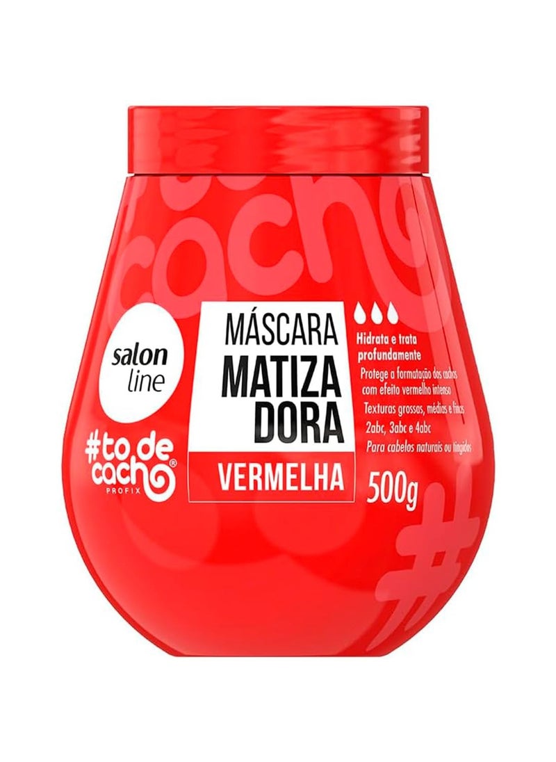 Salon Line - Linha #ToDeCacho (Matizadora) - Mascara Vermelha 500 Gr - (#ImWithCurls (Brassiness) - Red Mask Net 17.63 Oz)