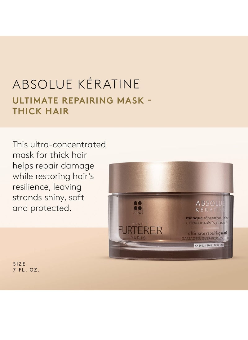 Rene Furterer ABSOLUE KERATINE Ultimate Regenerating Mask - For Damaged, Over-Processed Thick Hair - Repair & Restore