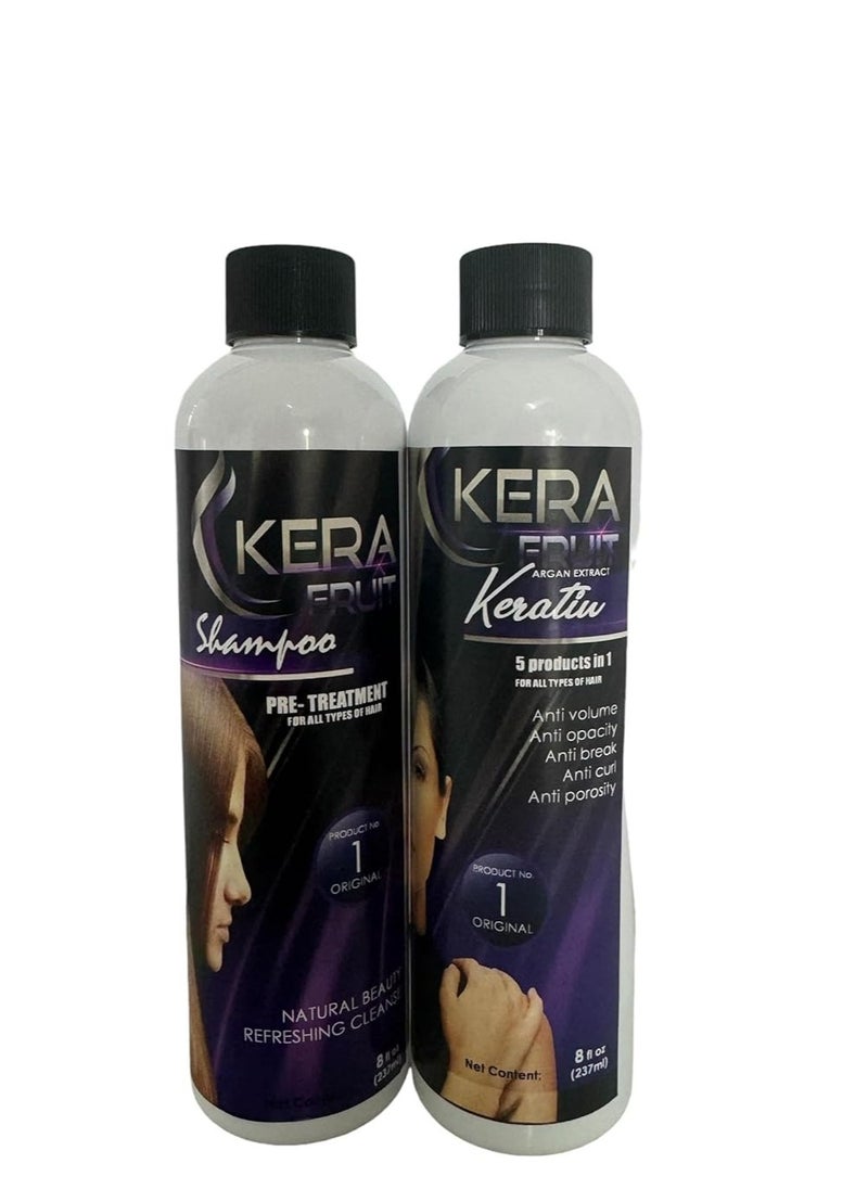 KERA FRUIT Cirugia Capilar 8 OZ Tratamiento Capilar Anti Volumen Anti Frizz
