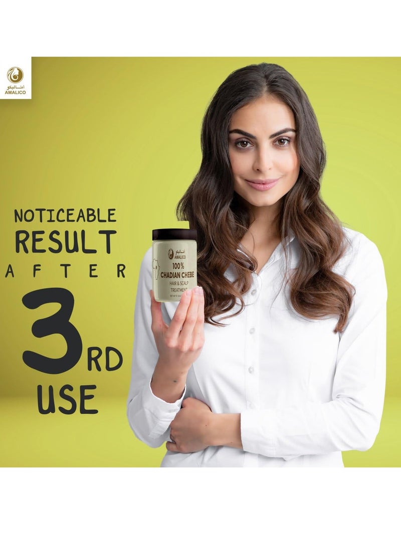 Chebe Butter with Castor Oil for Hair Growth. Chebe Butter from Chad for Hair Growth and Scalp Treatment with Organic Castor Oil Hair Growth Oil for Hair Ends and Dry Scalp 297 GM