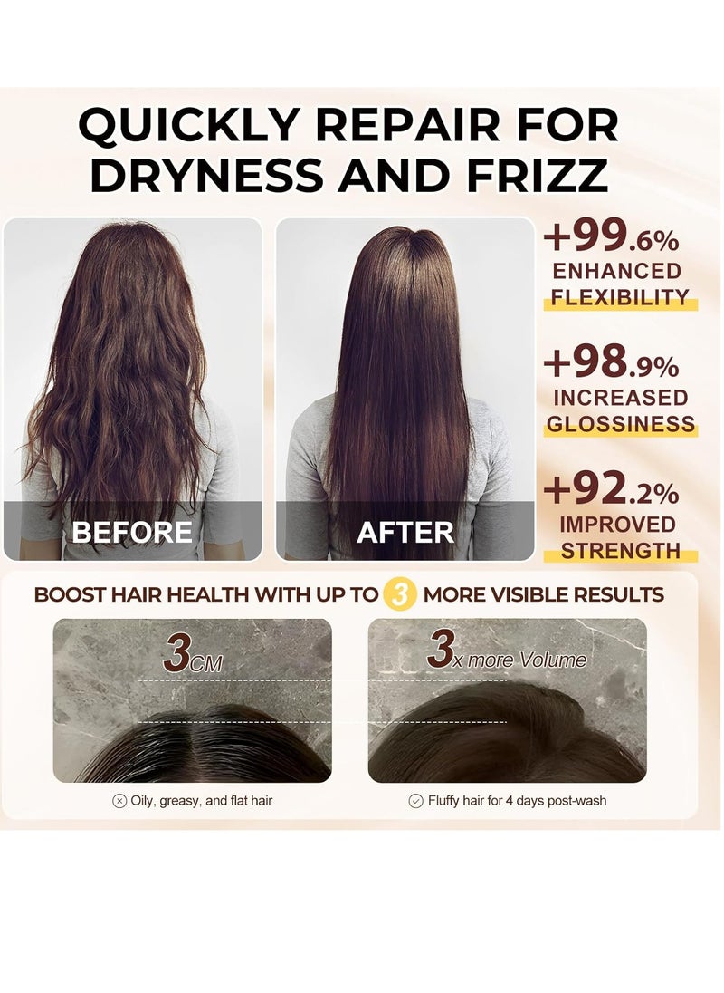 Collagen Hair Mask for Damaged Hair Deep Conditioning Hair Mask for Dry Damaged Hair And Growth with Maca Avocado Argan Oil,Deep Conditioner Hydrating Hair Mask for Women Hair Repair Mask Hair Masks