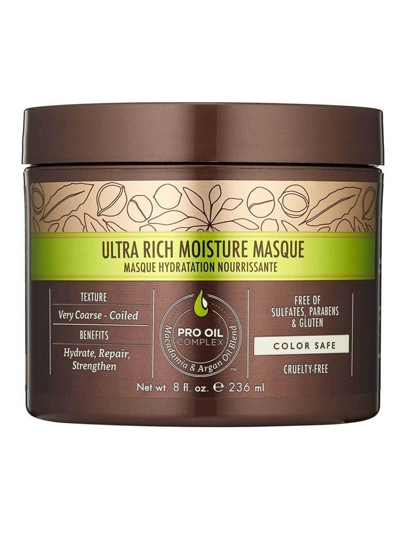 Macadamia Professional Hair Care Sulfate & Paraben Free Natural Organic Cruelty-Free Vegan Hair Products Ultra Rich Repair Hair Masque, 8oz