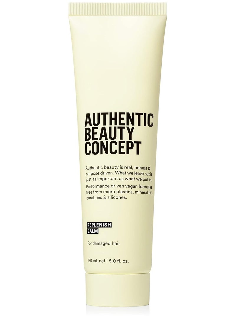 Authentic Beauty Concept Replenish Balm | Replenishing Hair Balm for Damaged Hair | Protects from Blow Dry Damage & Strengthens Hair | Vegan & Cruelty-free | Silicone-free | 5 fl. Oz