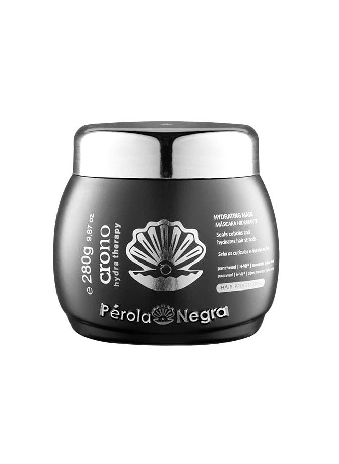 Perola Negra Crono Hydra Therapy - Hydrating Mask - For All Hair Types - For dry and damaged hair - Hydrates and Moisturizes 9.87 oz