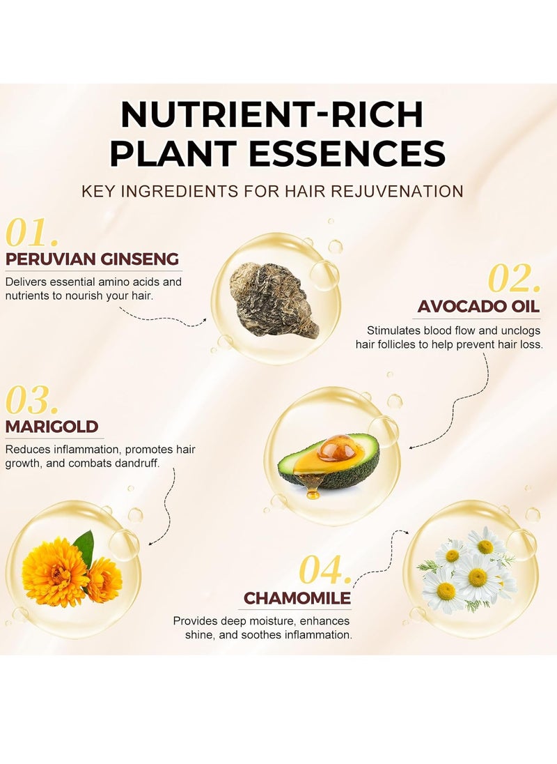 Collagen Hair Treatment Mask, Deep Repair Conditioning Hair Mask with Collagen, Maca, Avocado Oil for All Hair Types, 7.4 FL OZ