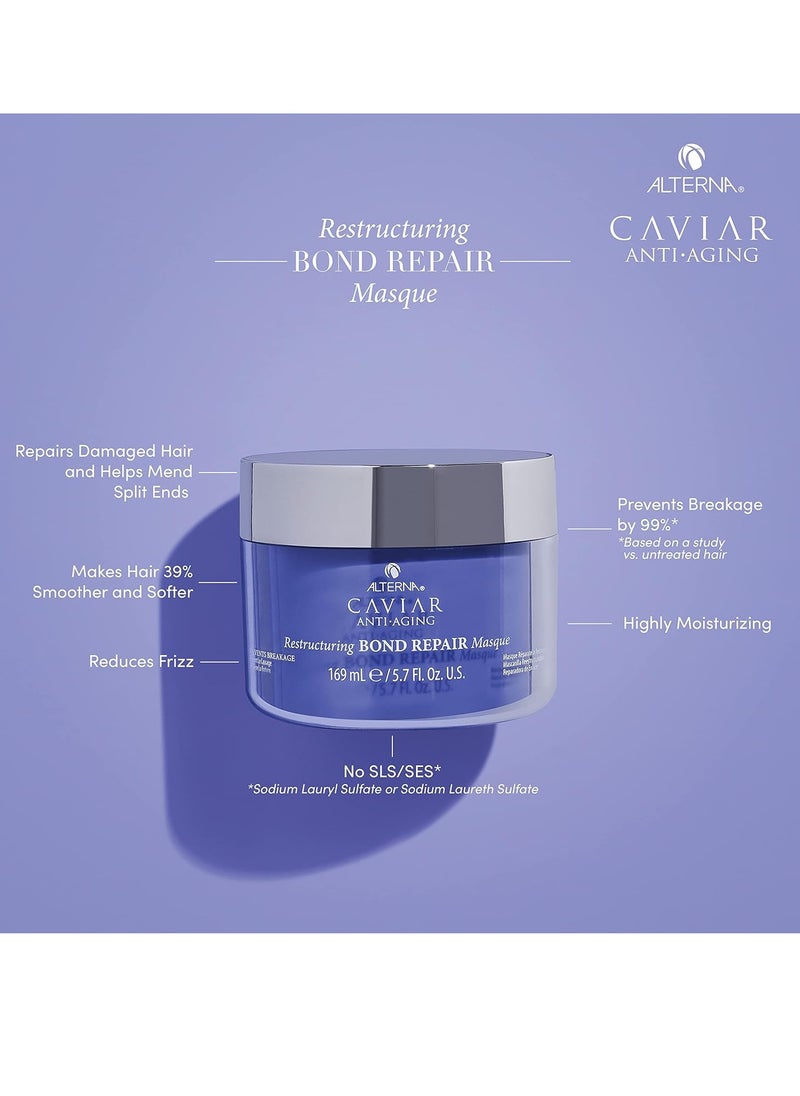 Alterna Haircare Caviar Anti-Aging Restructuring Bond Repair Masque, 2 Count