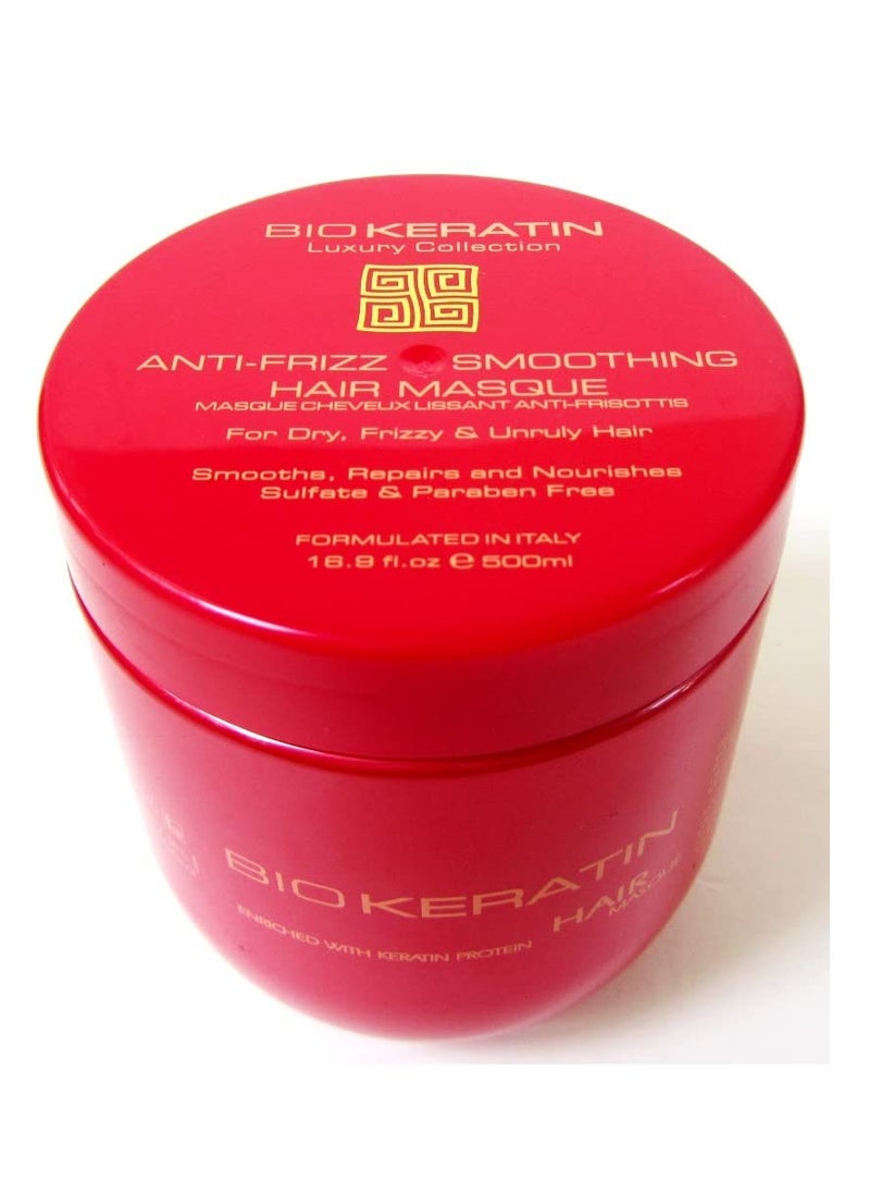 Bio Keratin Luxury Collection Anti-Frizz Smoothing Hair Masque 16.9 fl.oz (500ml)