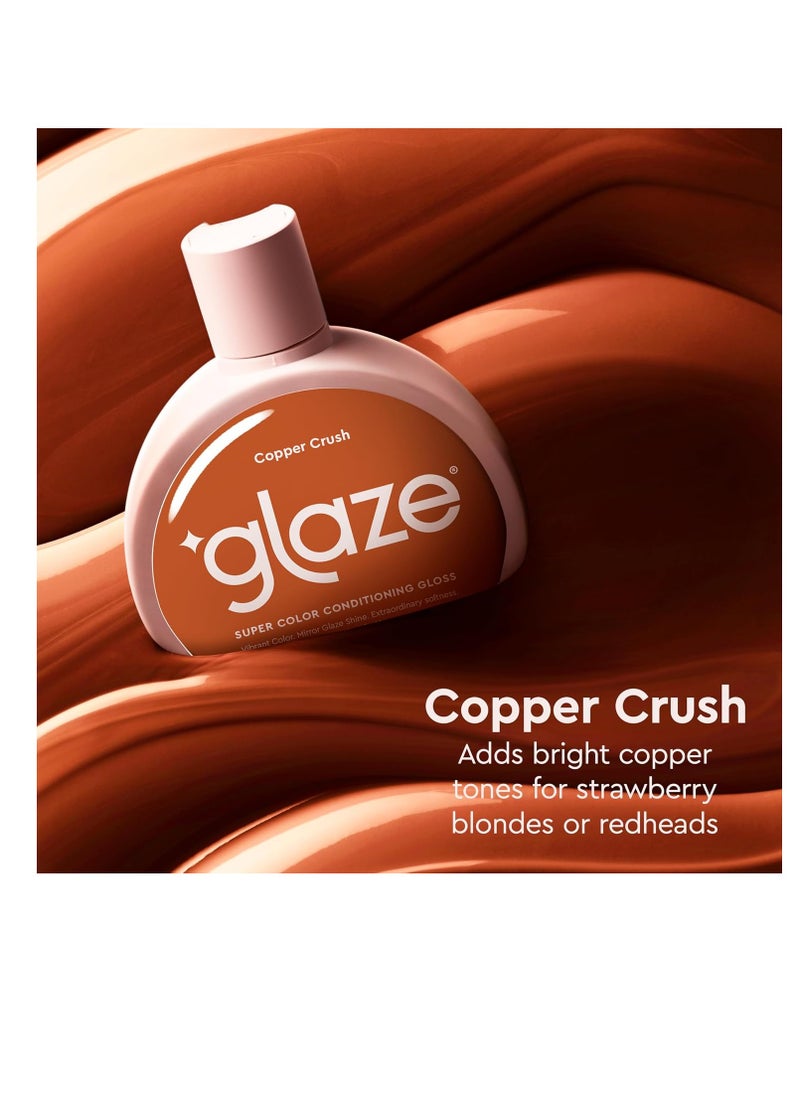 Glaze Copper crush Super Color Conditioning Gloss 6.4fl.oz & GlaziPlex Super Bond Repair Hair Treatment, 120ml. 4-in-1 Deep Conditioning Hair Mask