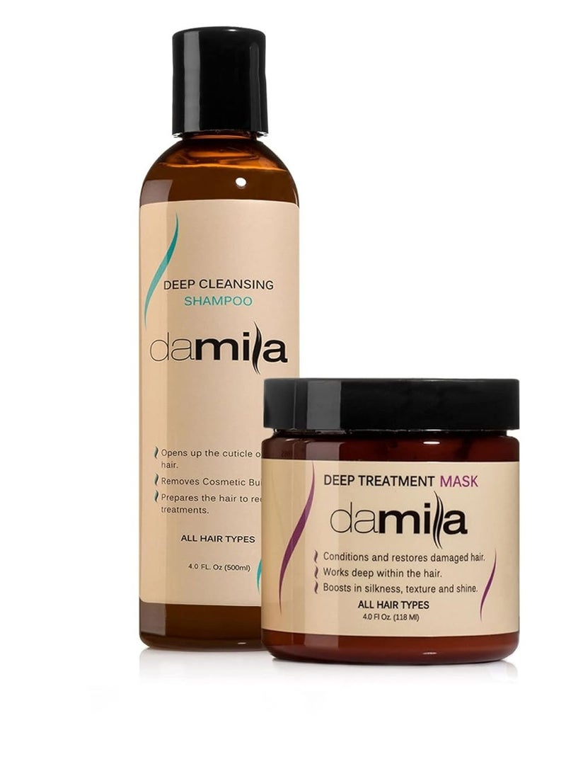 Rejuvenation Treatment Set - Deep Cleansing Shampoo & Deep Treatment Mask, 4.0 Fl Oz