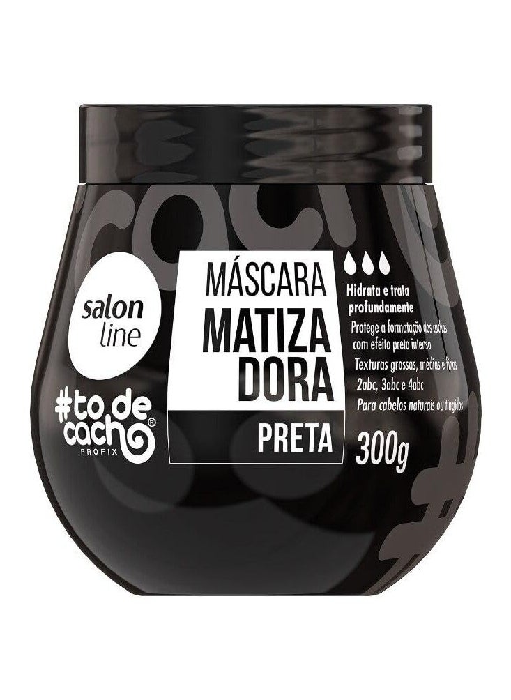 Salon Line - Linha #ToDeCacho (Matizadora) - Mascara Preta 300 Gr - (#ImWithCurls (Brassiness) - Black Mask Net 10.58 Oz)