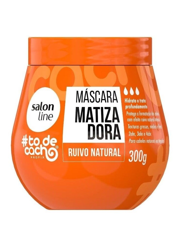Salon Line - Linha #ToDeCacho (Matizadora) - Mascara Ruivo Natural 300 Gr - (#ImWithCurls (Brassiness) - Natural Ginger Mask Net 10.58 Oz)