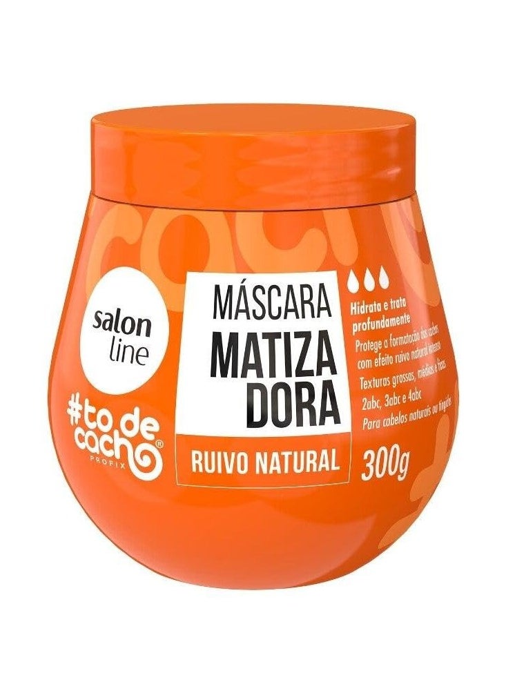 Salon Line - Linha #ToDeCacho (Matizadora) - Mascara Ruivo Natural 300 Gr - (#ImWithCurls (Brassiness) - Natural Ginger Mask Net 10.58 Oz)