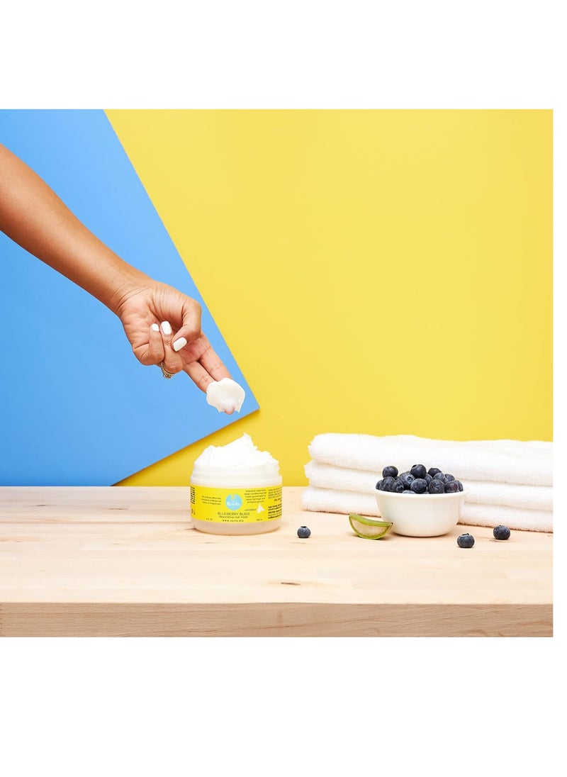 Curls Blueberry Bliss Hair Mask and Moisturizer Bundle - Repair, Protect, Restore, Grow, and Refresh 8 Fl Oz and 8oz