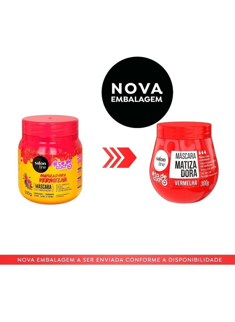 Salon Line - Linha #ToDeCacho (Matizadora) - Mascara Vermelha 300 Gr - (#ImWithCurls (Brassiness) - Red Mask Net 10.58 Oz)