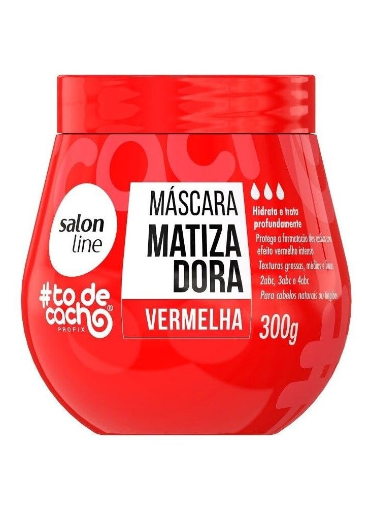 Salon Line - Linha #ToDeCacho (Matizadora) - Mascara Vermelha 300 Gr - (#ImWithCurls (Brassiness) - Red Mask Net 10.58 Oz)