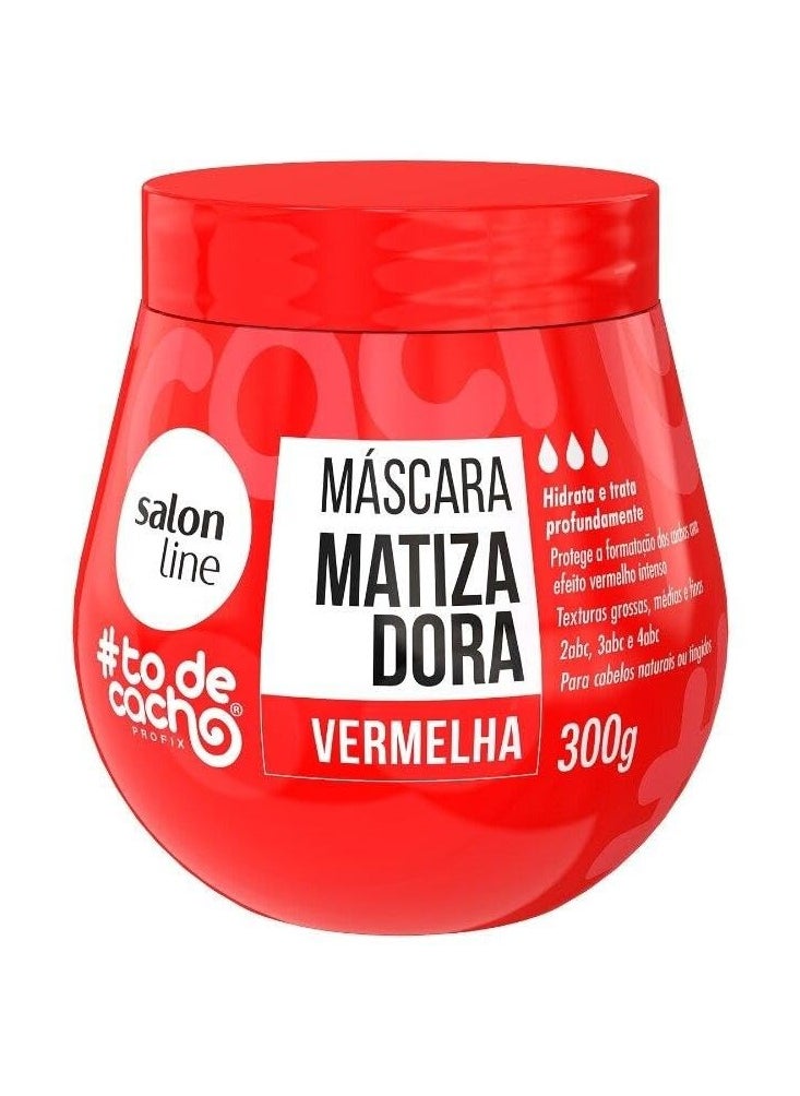 Salon Line - Linha #ToDeCacho (Matizadora) - Mascara Vermelha 300 Gr - (#ImWithCurls (Brassiness) - Red Mask Net 10.58 Oz)