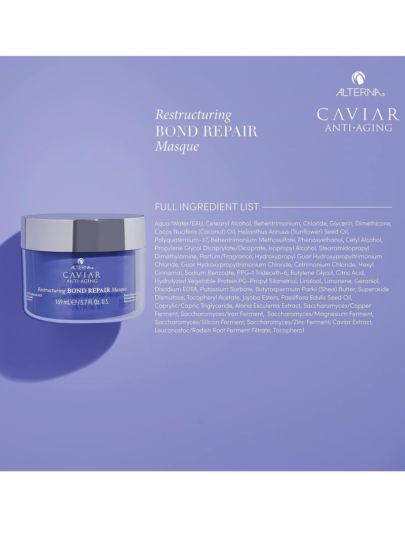 Alterna Alterna Caviar Anti-Aging Restructuring Bond Repair Masque Refill Pod, 5.7 Ounce | Strengthens & Protects Damaged Hair, 5.7 fl. oz.