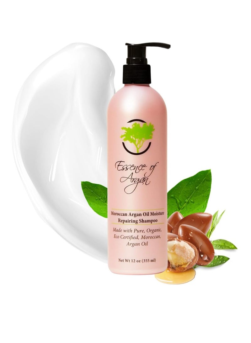 Essence of Argan Renewing Hair Care Shampoo - Infused with 100% Pure Moroccan Organic Argan Oil - Nourishing and Moisturizing - For All Hair Types