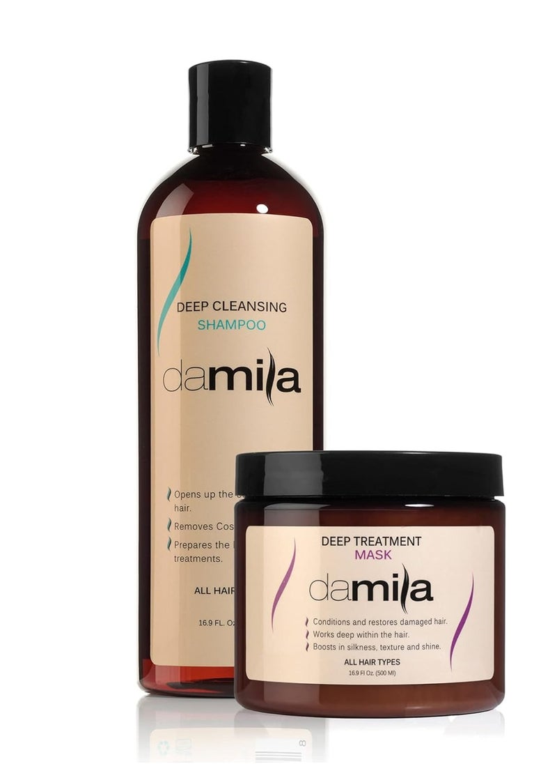Rejuvenation Treatment Set - Deep Cleansing Shampoo & Deep Treatment Mask, 16.9 Fl Oz