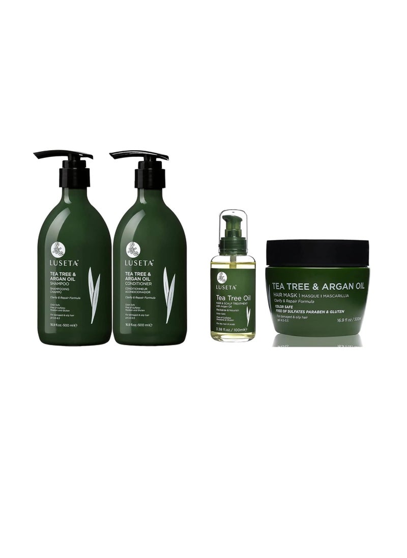 Tea Tree Set with Hair Oil Sreum and Hair Mask