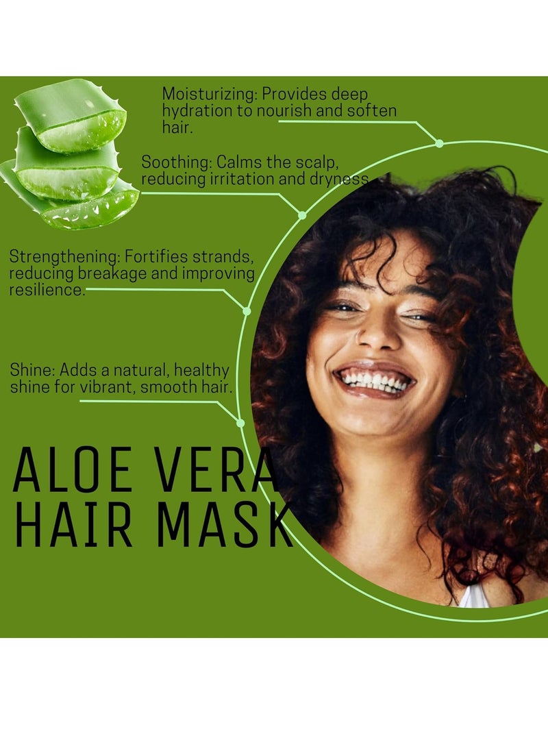 Aloe Vera Hair Cream - 1000ml | Moisturizing & Nourishing Hair Treatment for Dry, Damaged Hair | Hydrating Formula for Shine
