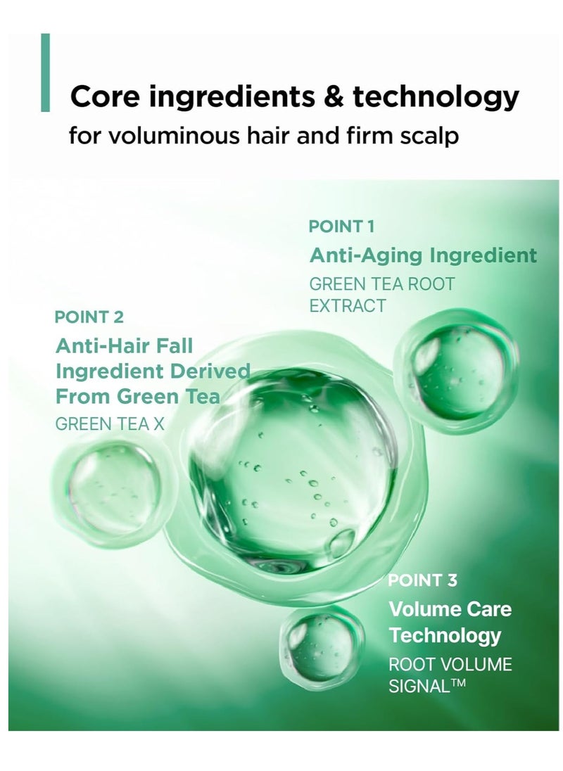 AMOS PROFESSIONAL Green Tea Active Hair & Scalp Pack l Anti-Aging for Fine, Thinning Hair | Moisturizing & Volumizing Hair, 8.4 fl.oz