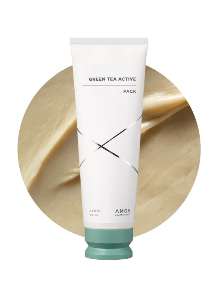 AMOS PROFESSIONAL Green Tea Active Hair & Scalp Pack l Anti-Aging for Fine, Thinning Hair | Moisturizing & Volumizing Hair, 8.4 fl.oz