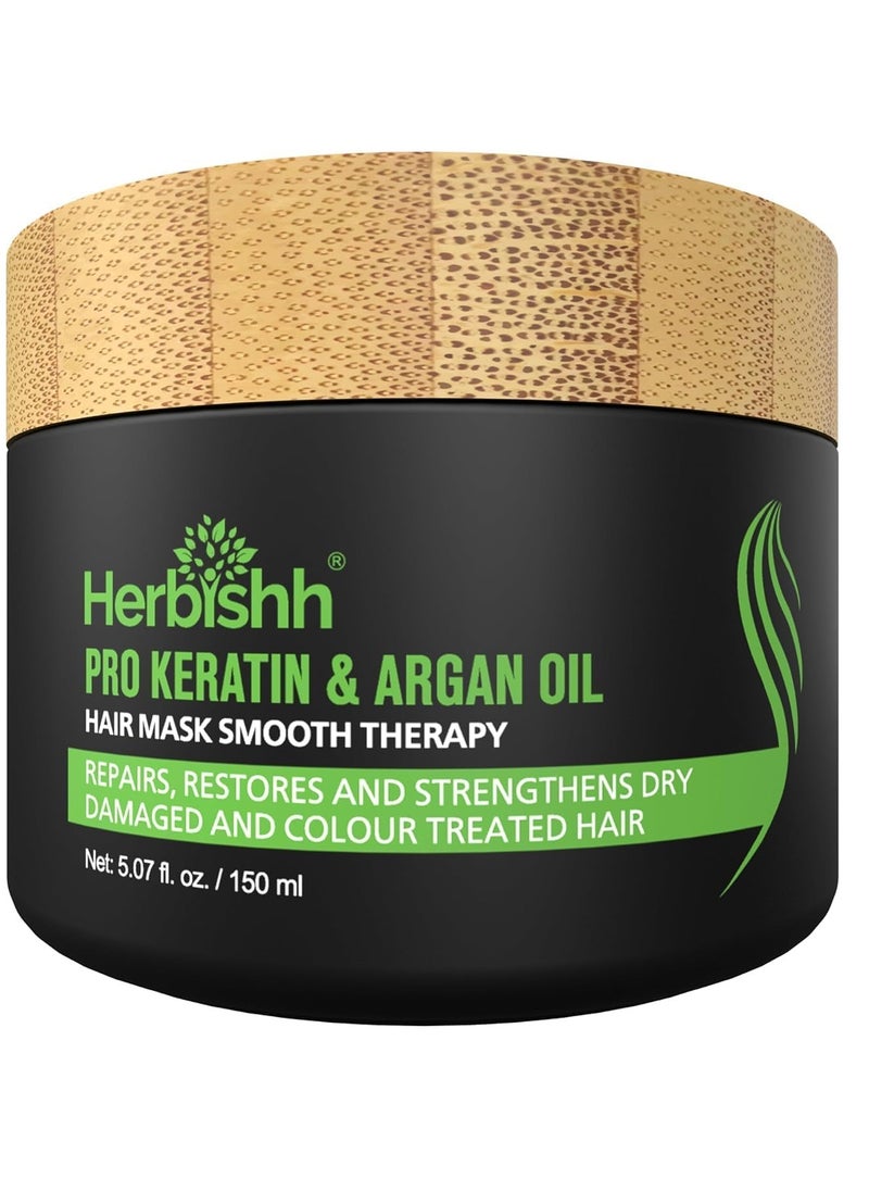 Herbishh Purple Shampoo for Blonde, Silver & Highlighted Hair + Argan Hair Mask Pack of 2