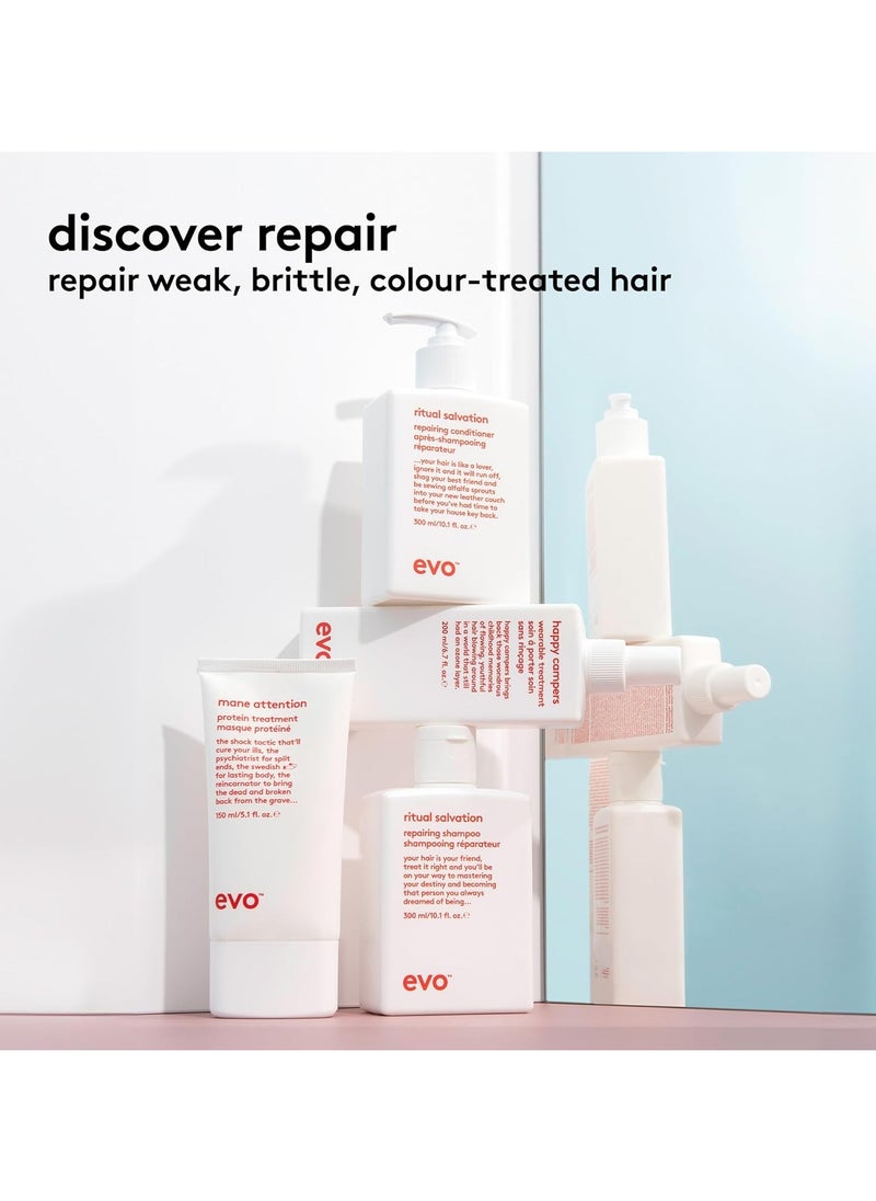Evo happy campers wearable treatment 200 ml I moisturising styling spray for weak, brittle and coloured hair I moisturises and reduces frizz I vegan, no sulphates