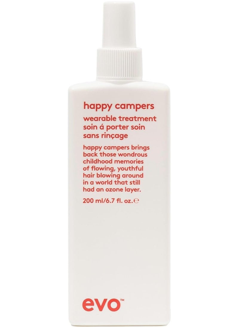 Evo happy campers wearable treatment 200 ml I moisturising styling spray for weak, brittle and coloured hair I moisturises and reduces frizz I vegan, no sulphates